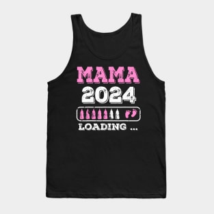 Mama Est 2024 Promoted To Mommy Mothers Day Mom To Be 2024 Tank Top